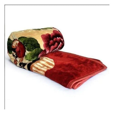 Double Layer Woolen Multi Colour Blanket