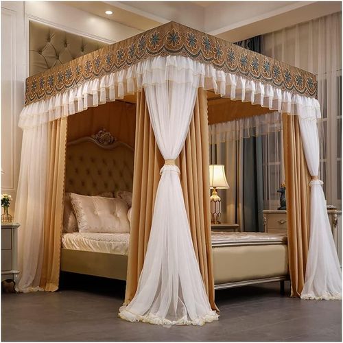 4 Stand Curtain Mosquito Net - Gold