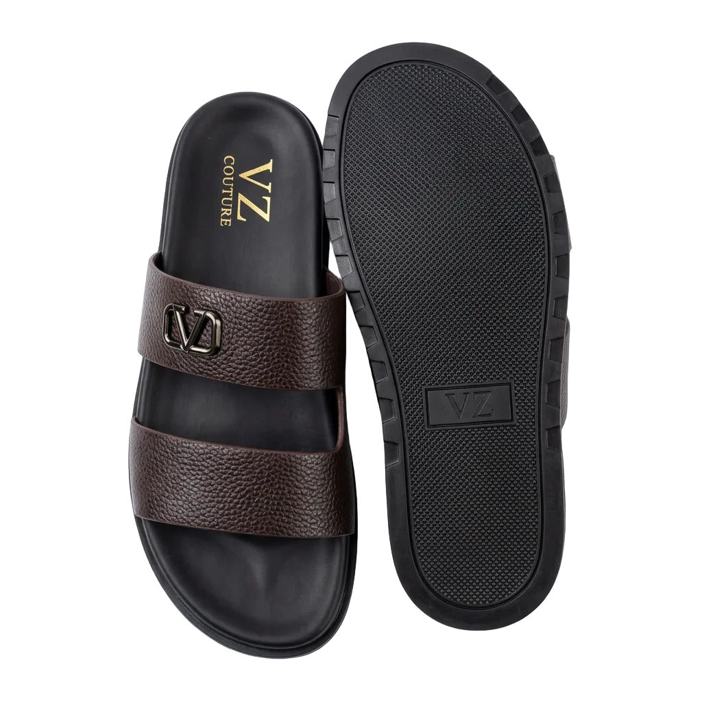 Durable & Quality leather Sandal-Dark Brown