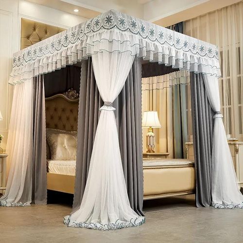 4 Stand Curtain Mosquito Net - Gray