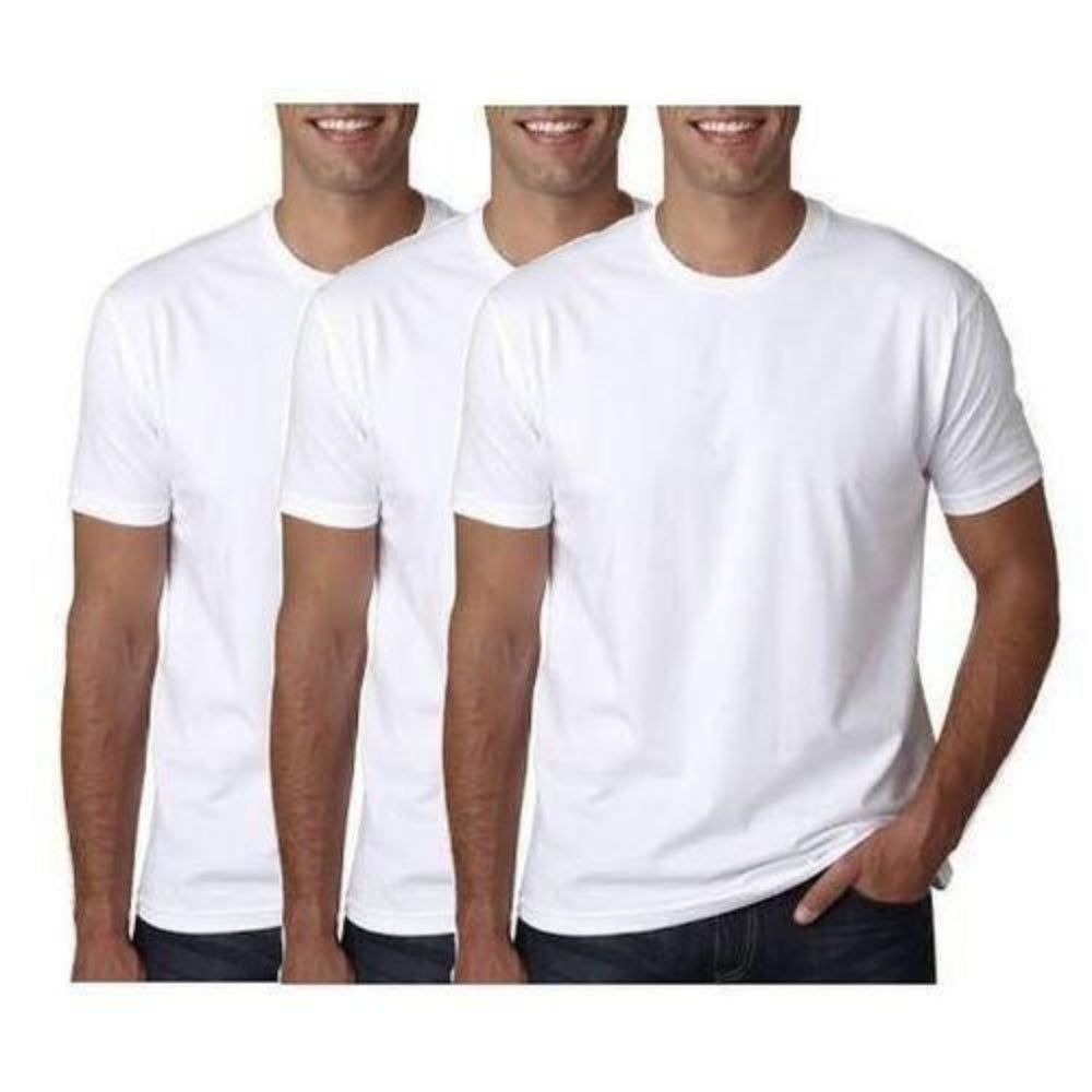 3 Pcs Of Quality  Round  Necked Under shirt-White