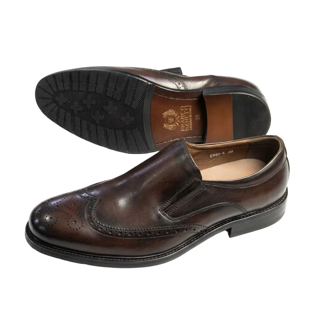 Durable & Quality Leather Shoes-Coffee Brown
