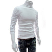 Men's Slim-Fit Pull Neck Shirt - White
