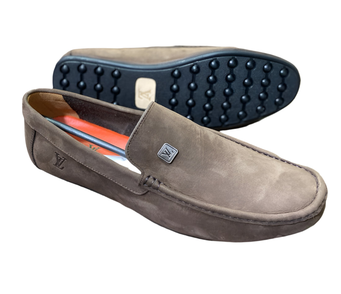 Men's Designer Leather Shoes-Grey