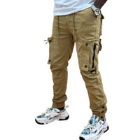 Denim Jean Cargo Pant - Cream
