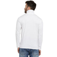 Men's Slim-Fit Pull Neck Shirt - White