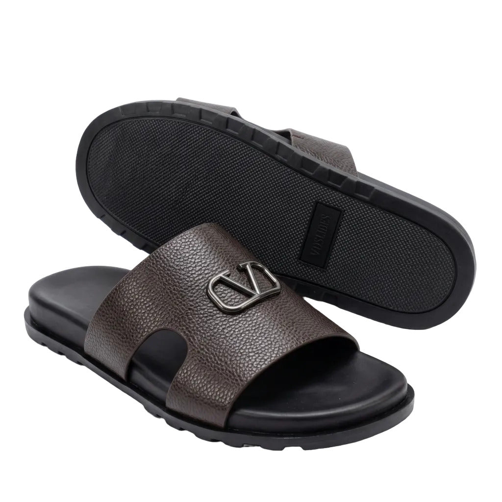 Premium Quality Leather Sandal-Dark Brown