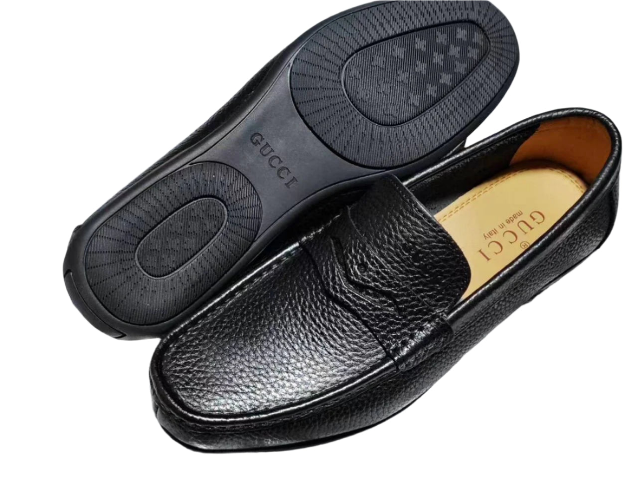 Men's Genuine Leather Shoes-Black