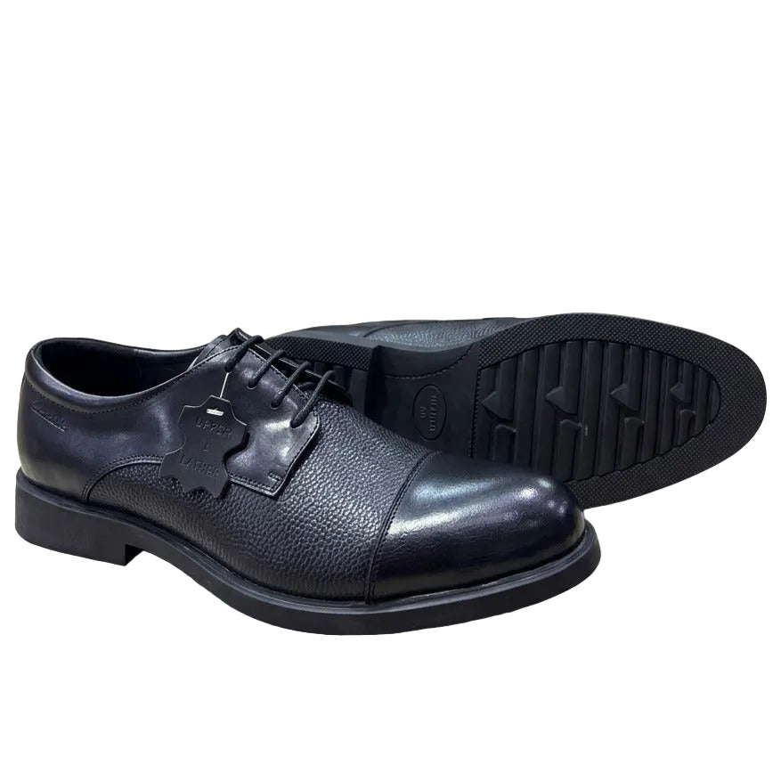Quality Lace-Up Leather Shoes-Black