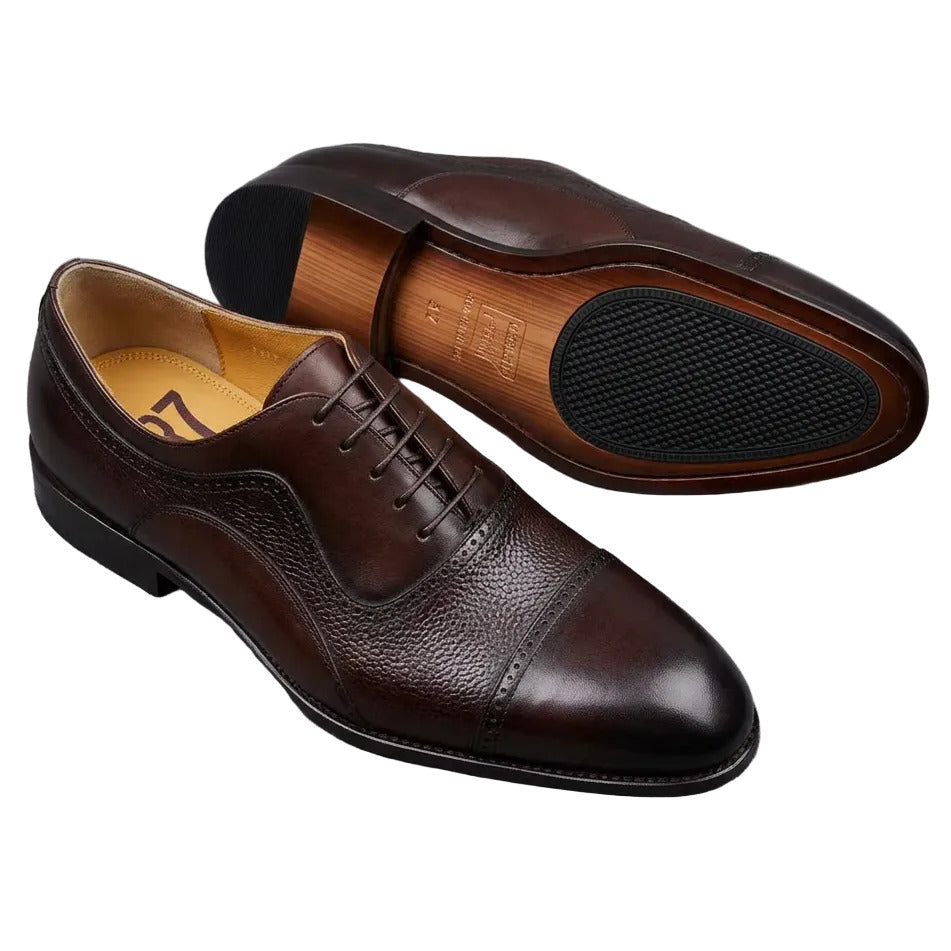 Premium Quality Lace-Up mLeather Shoes- Coffee Brown