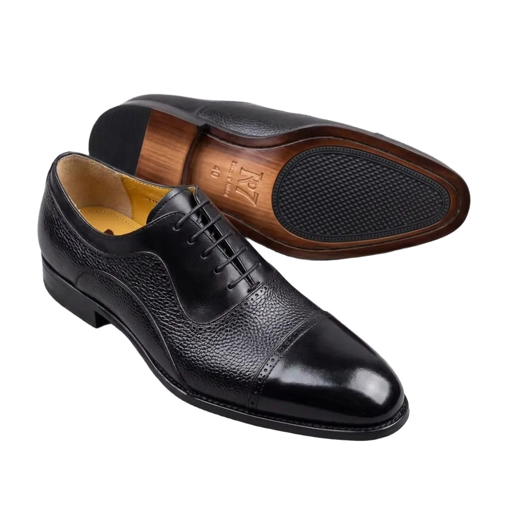 Superior Quality Lace-Up Leather Shoes-Black