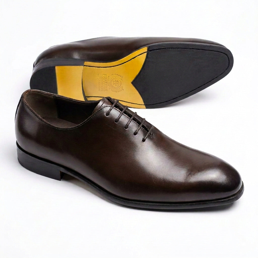 Durable And Quality Lace-Up Leather Shoes -Coffee Brown