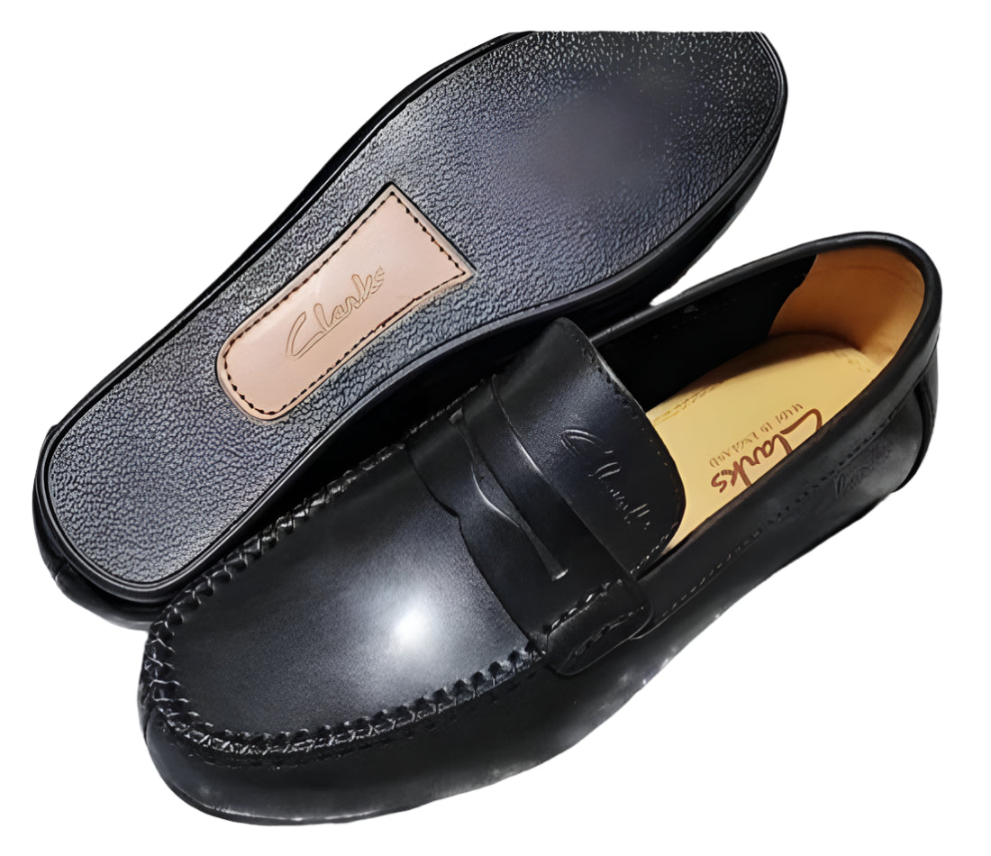 Men's Genuine Leather Shoes-Black
