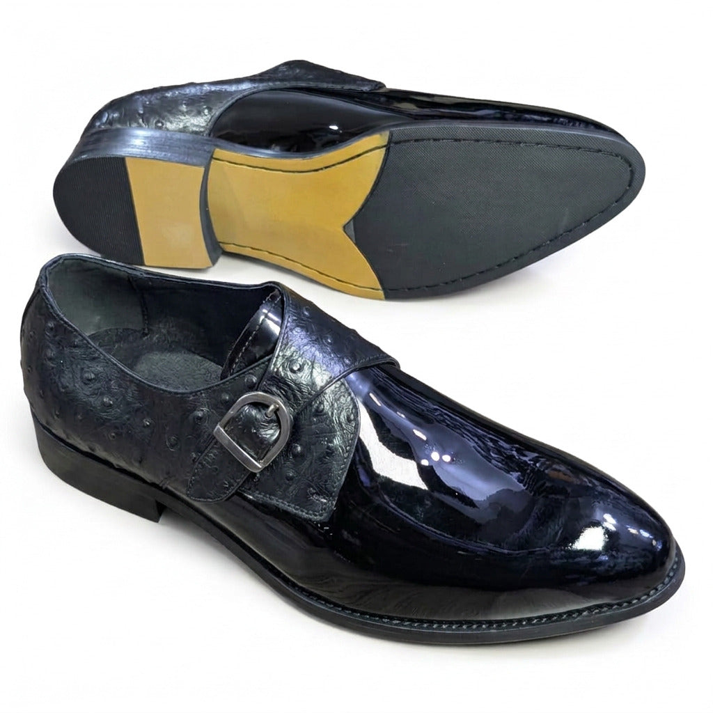 Superior Quality Professional Buckle Shoes-Black