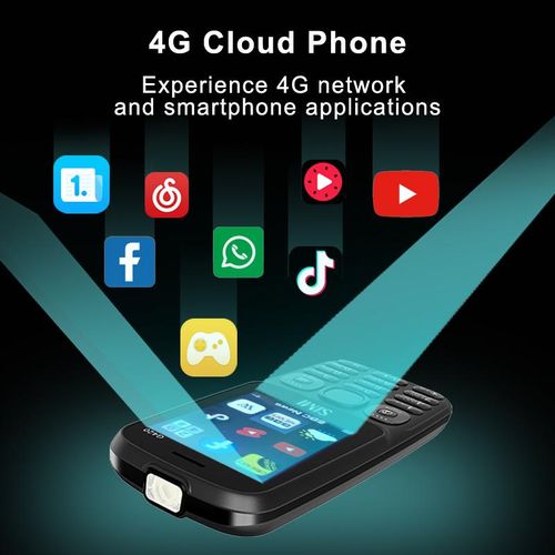 SIMI G420 4G Feature Phone Inclusive Of TikTok YouTube, Facebook, FM Radio, Dual SIM Card Holder + T-card BT 2500mAh 16MB+16MB Memory – Black