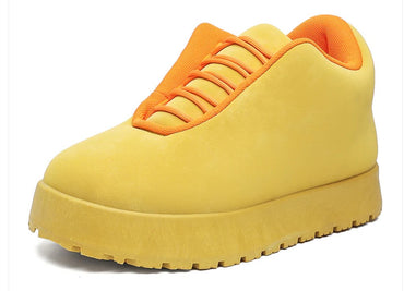Casual Round Toe Winter Shoes-Yellow