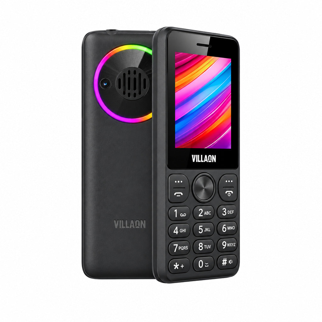 VILLAON V220 display 24",4gb ROM + 4gb RAM,upto 32 Gb, FM radio, Dual Sim card - Black
