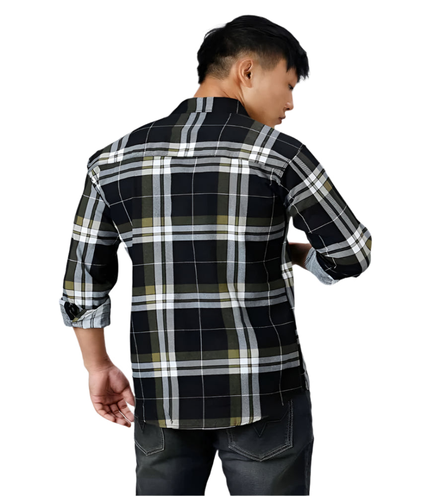 Checked Men's Long sleeved Shirt.