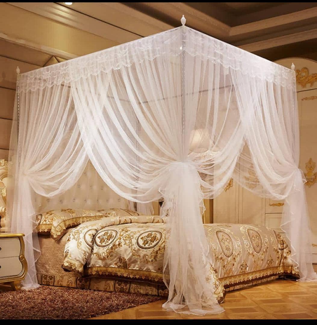 4 Stand Mosquito Net-White