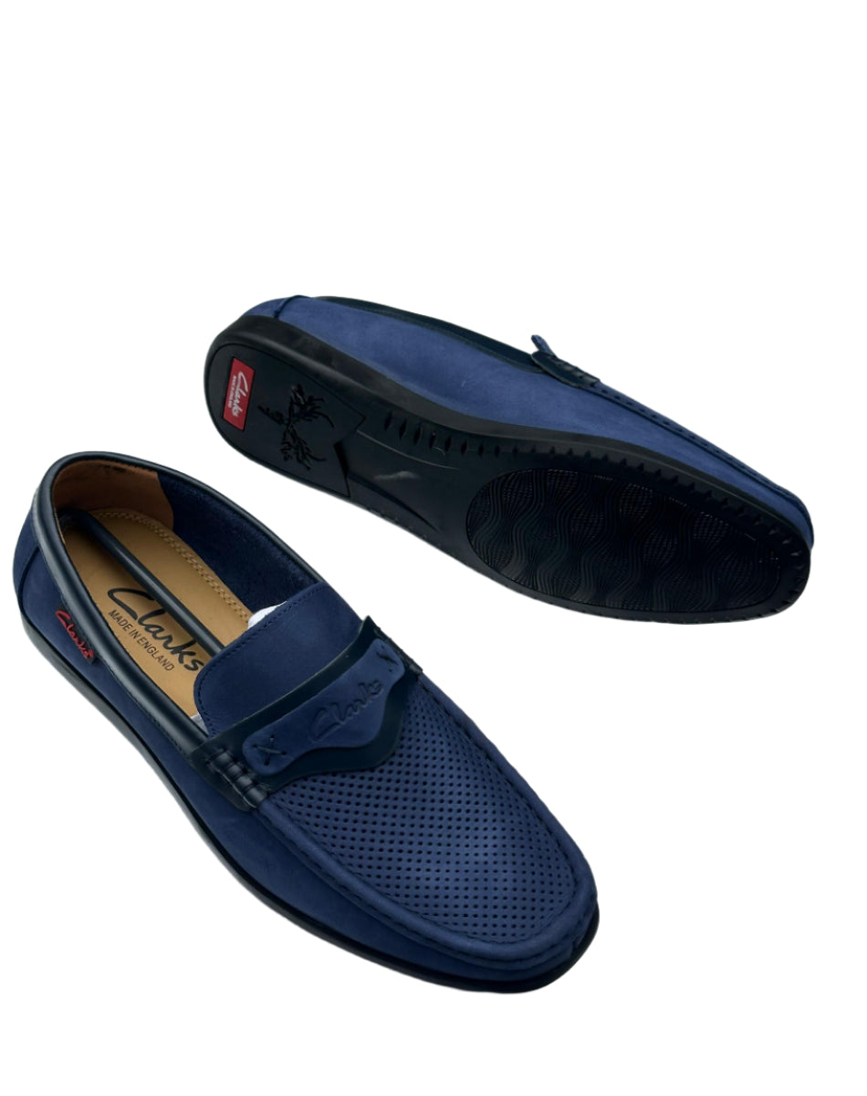 Modern Classic Leather Shoes For Men-Blue