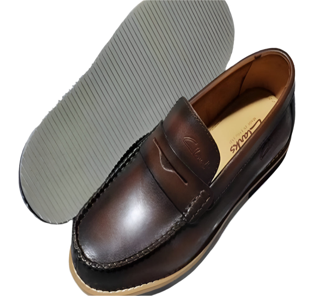 Men's Classic Leather Shoes-Brown