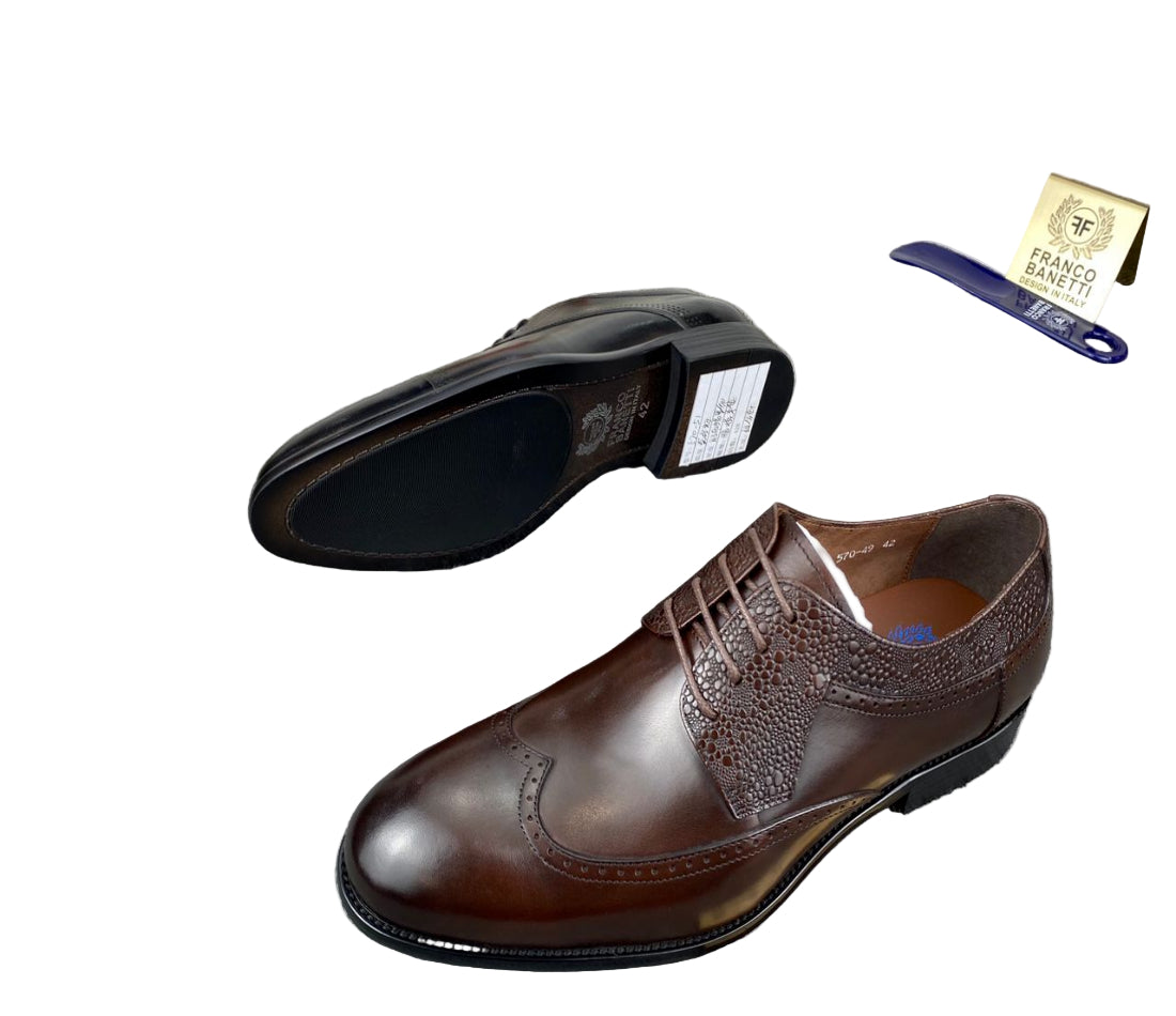 Men's Gentle Leather Shoes-Coffee Brown