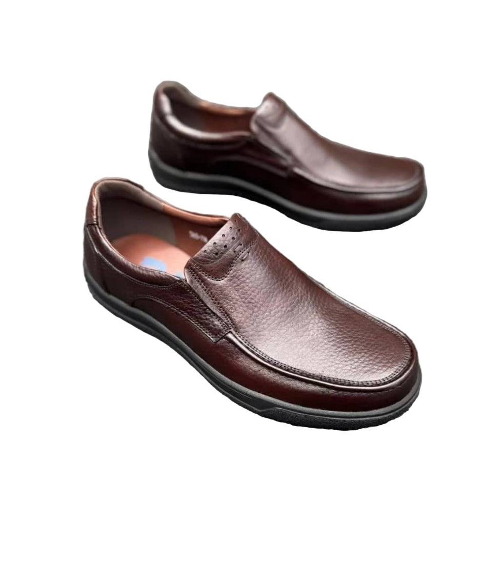 Men's Gentle Leather Shoes-Brown