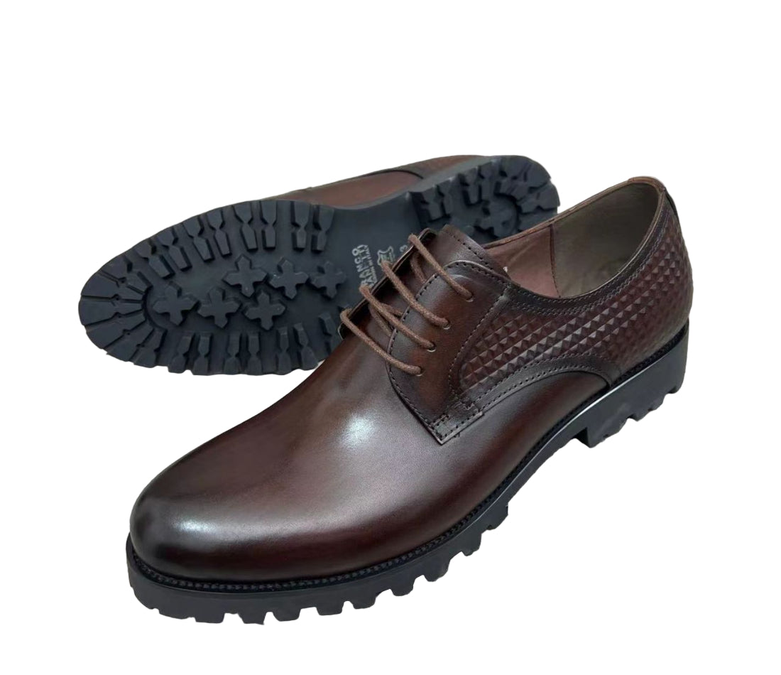 Classic Gentle Leather Shoes For Men-Coffee Brown