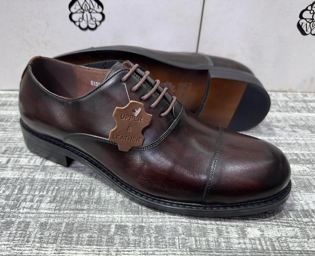 Gentle Leather Shoes-Coffee Brown