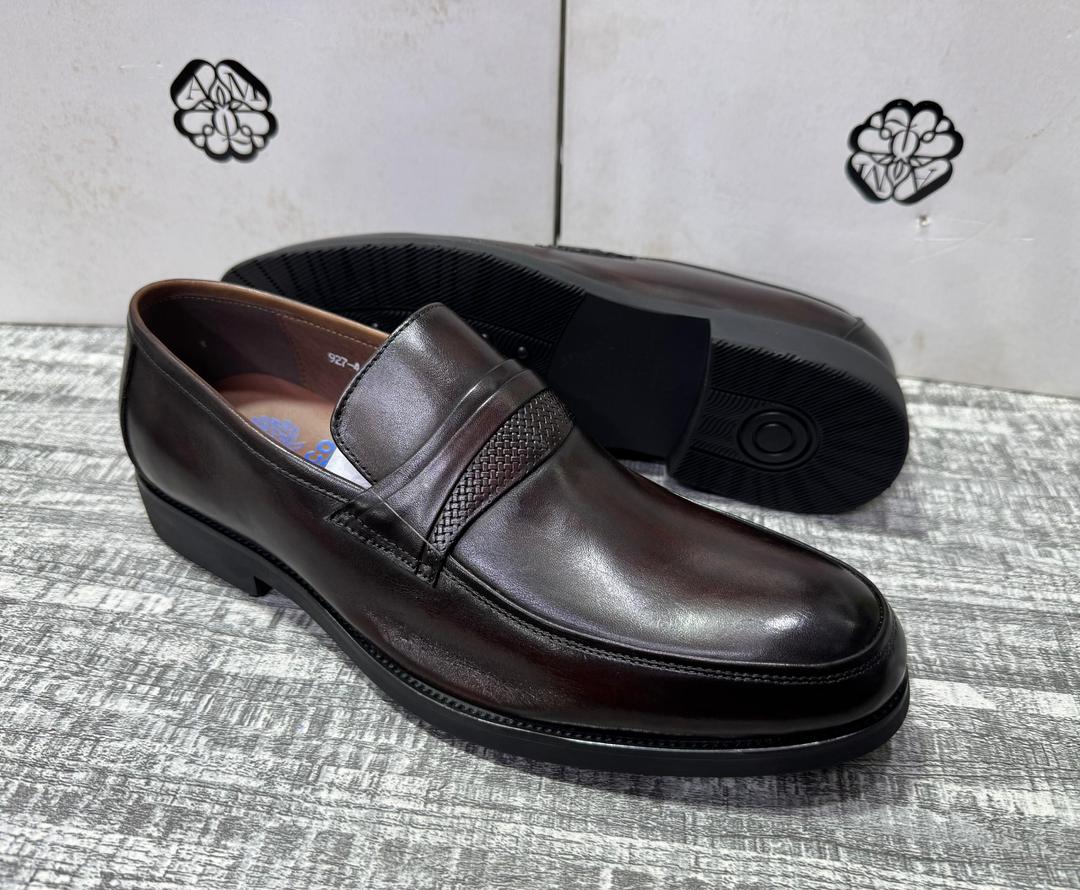 Gentle Leather Slipon Shoes-Brown