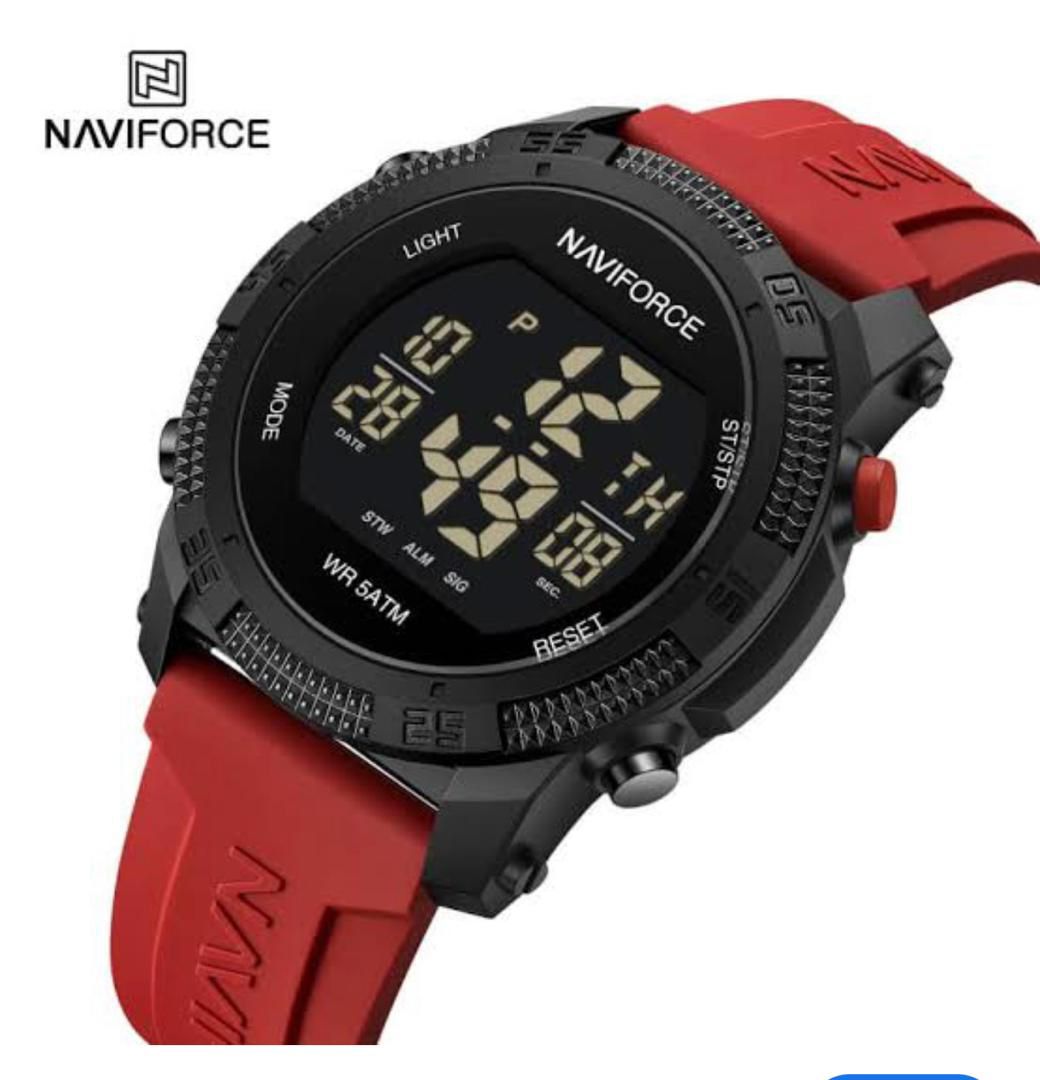 Men's Classic Naviforce Watch- Red
