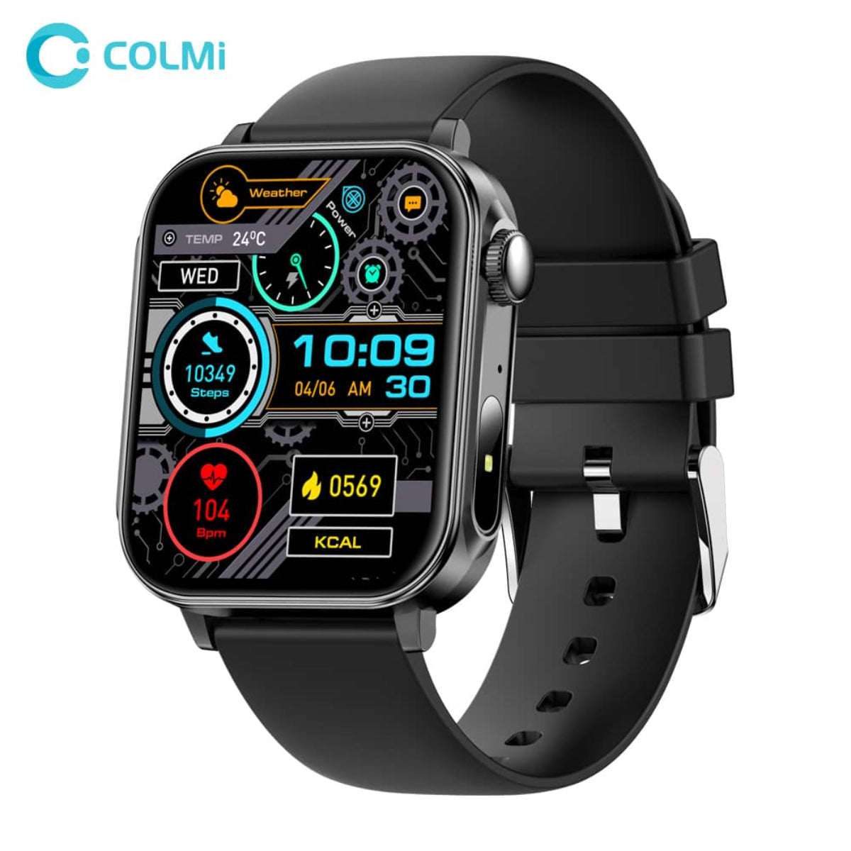 Double Strap Colmi Smart Watch P80 - Black