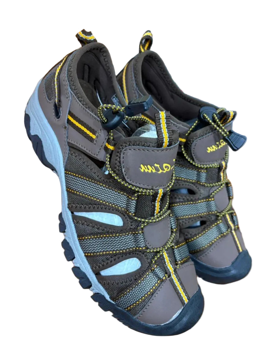 Ventilated Open Shoes-Brown