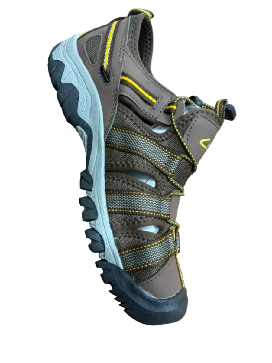 Ventilated Open Shoes-Brown
