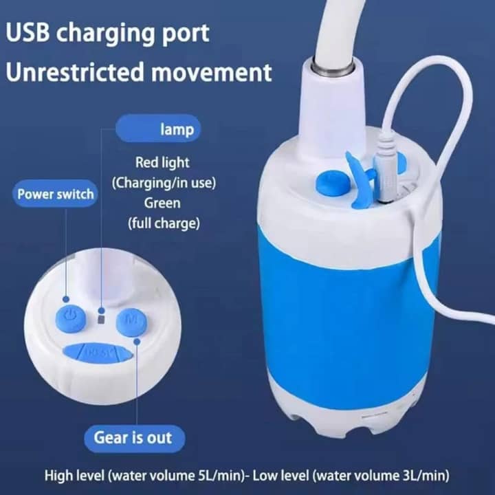 Electric Portable Rechargeable Shower