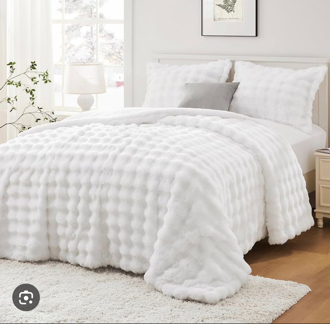 4 Pieces Rabbit Duvet - White