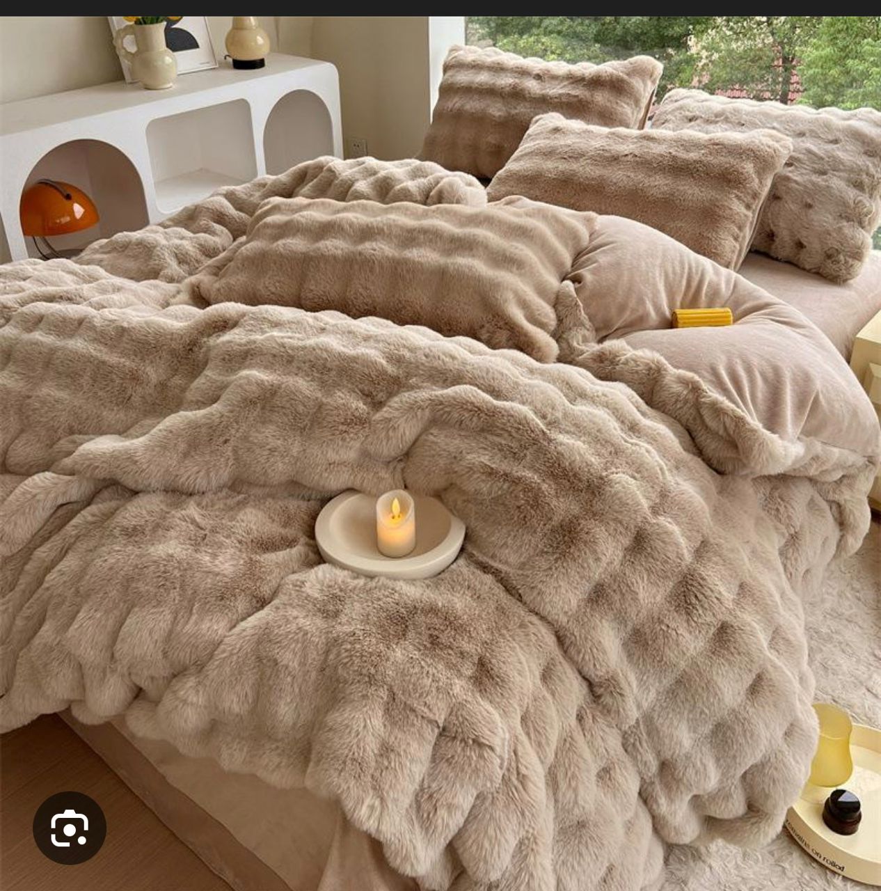 4 Pieces Rabbit Duvet - Brown
