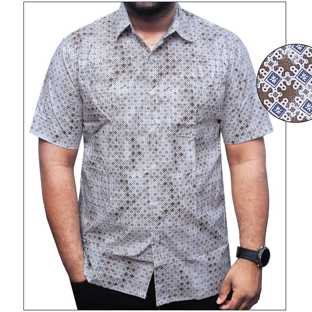 Luciano ShortSleeve Pattern Cotton Shirt