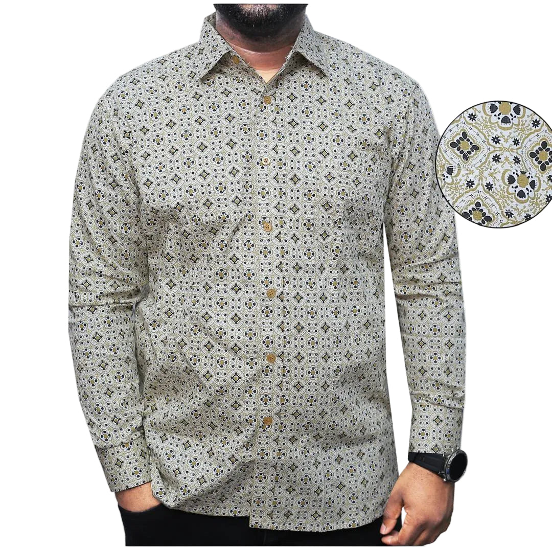 Luciano Pattern Cotton Shirt