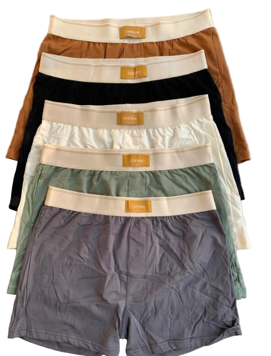 5 Piece Soft Elastic Cotton Boxers