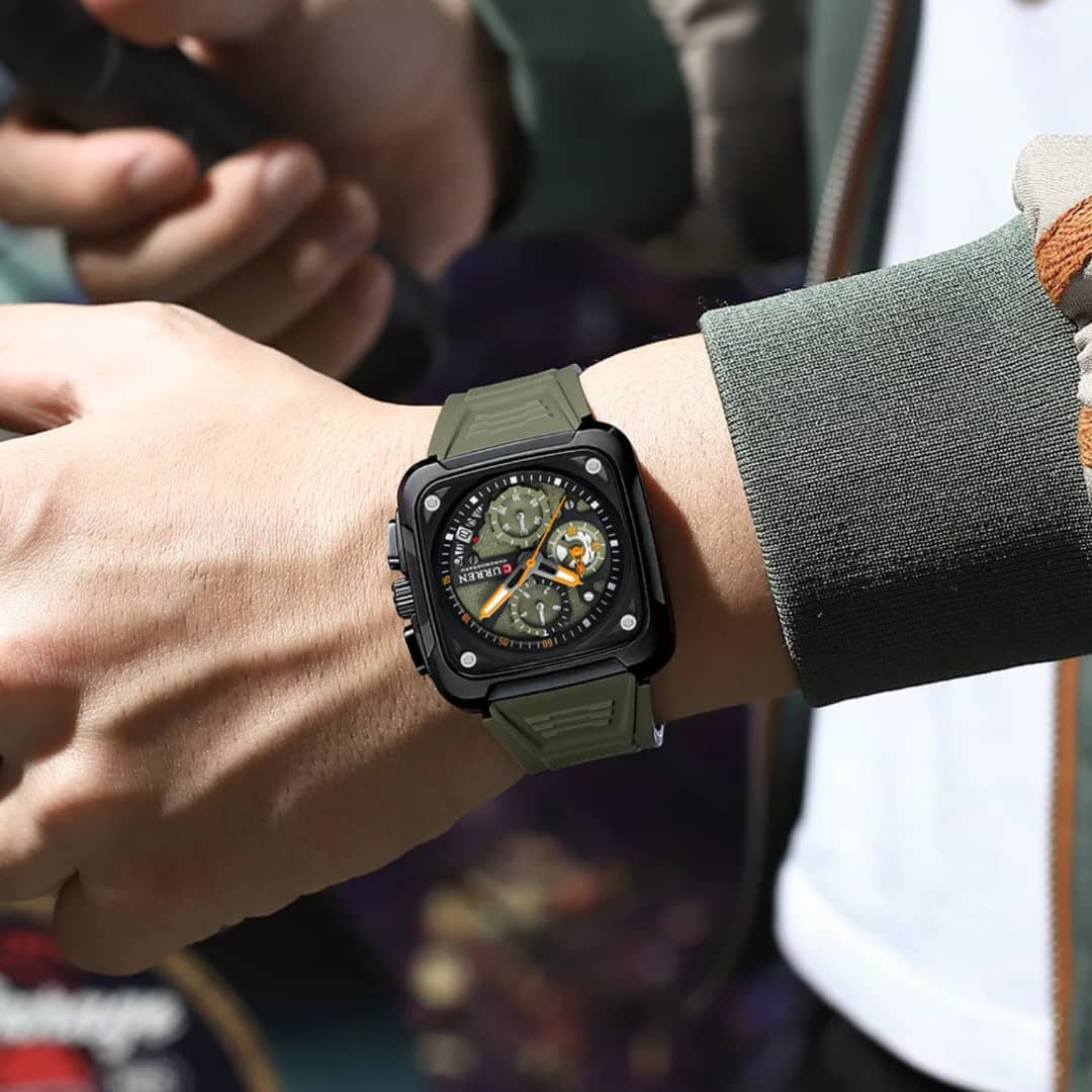 Elegant Curren Watch - Army Green