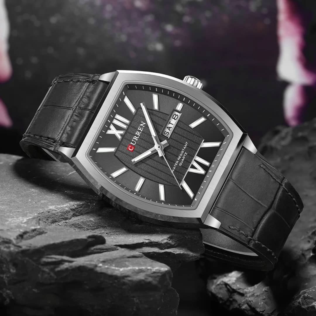 Punctual Stylish Curren Watch- Black