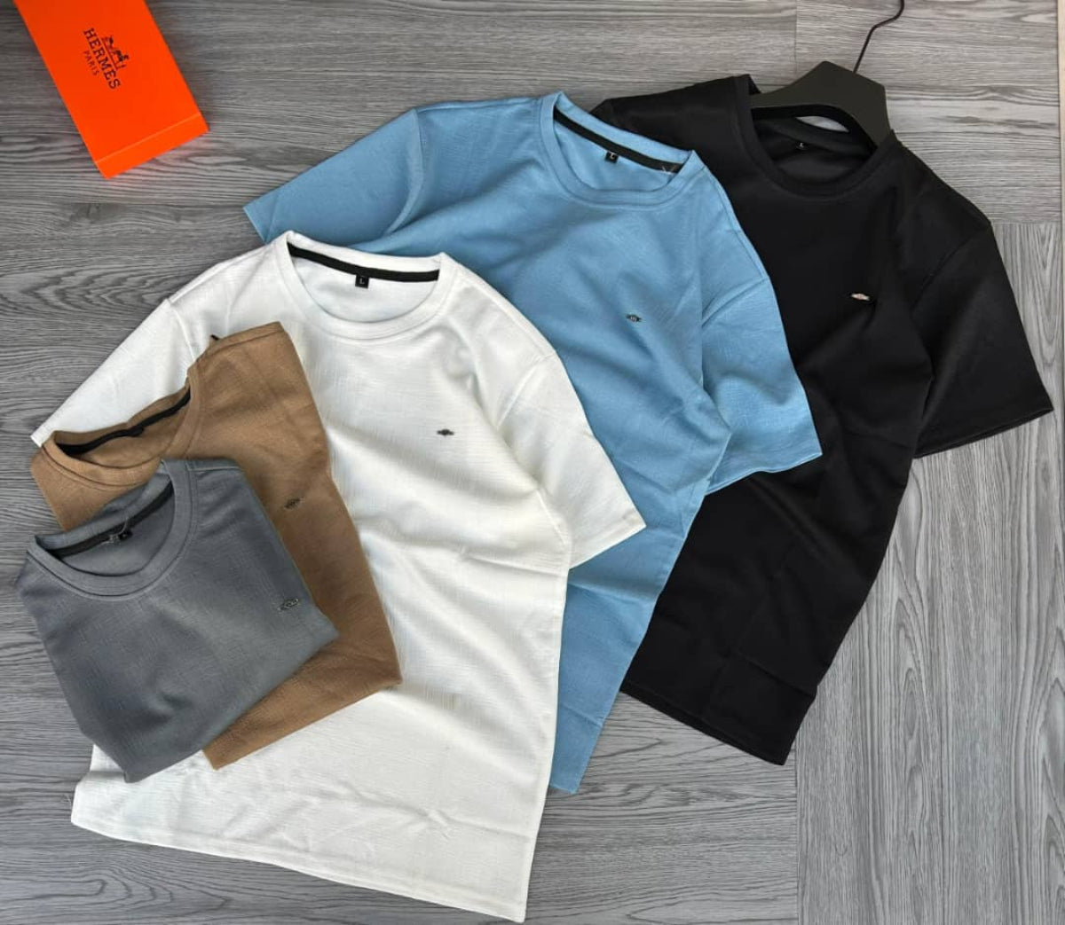 3 Pieces Ff Cotton Round Neck Tshirts - Multiple Colors
