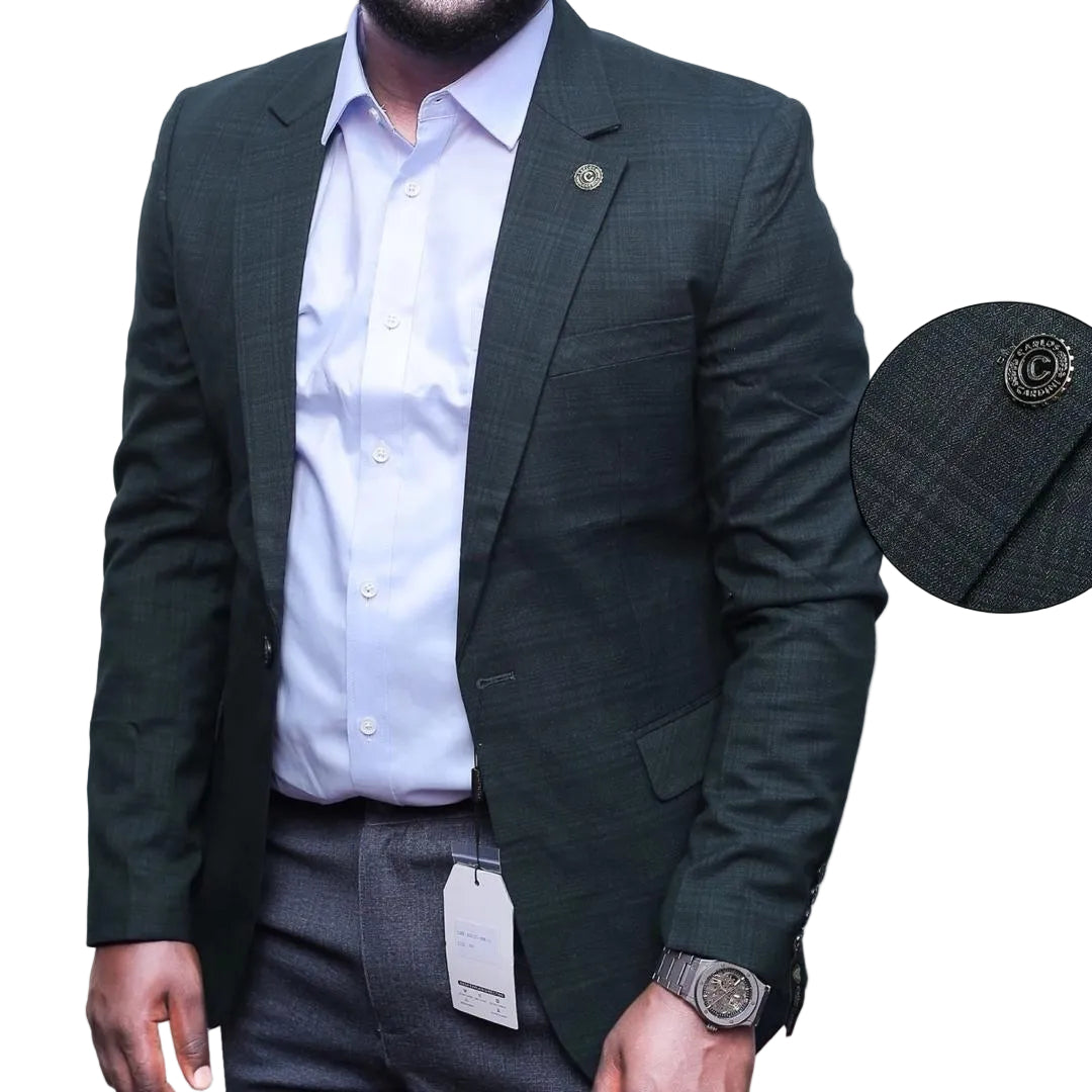 Premium Men's Blazer - Darkgreen