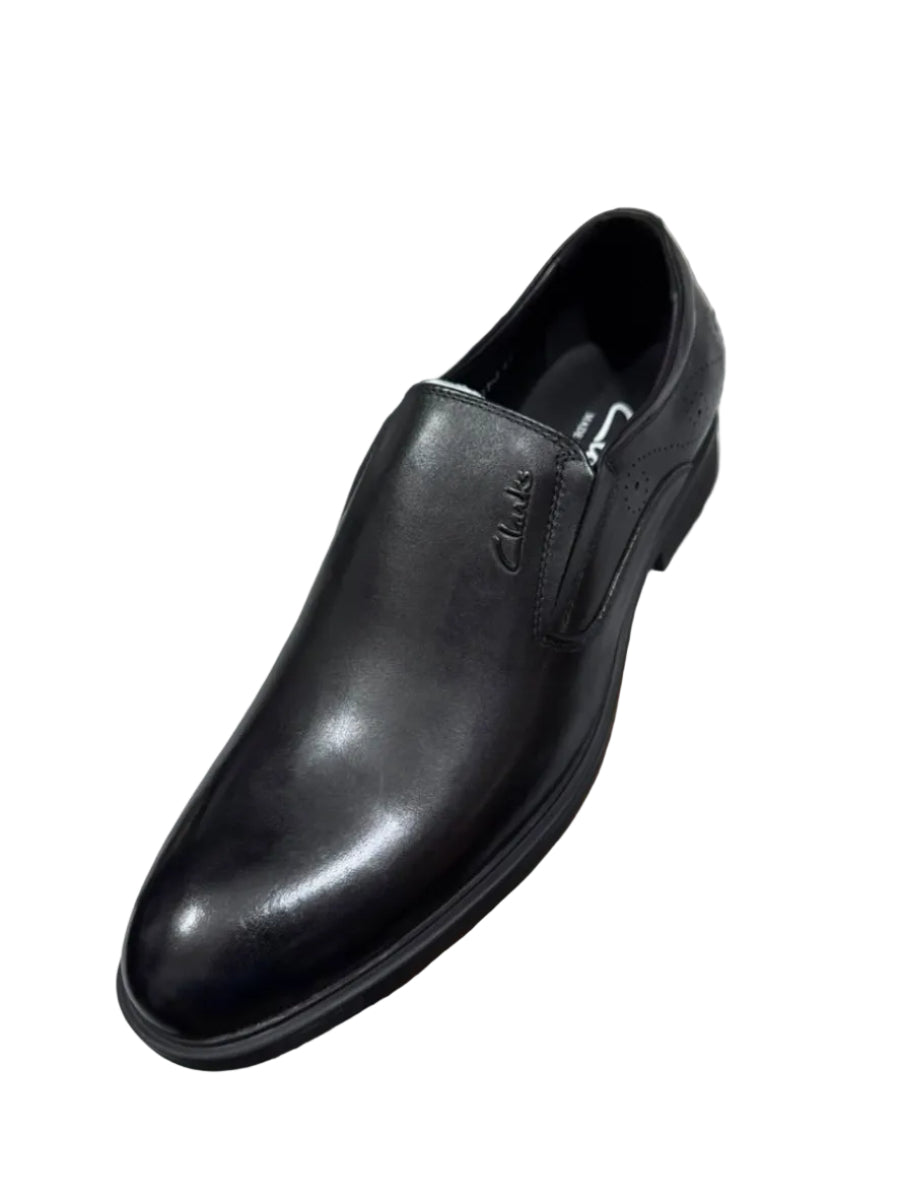Clarks Slipon Leather Gentle Shoes - Black