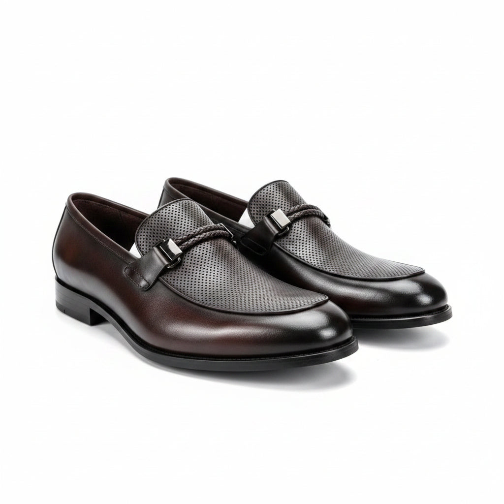 Gentle Loafers Shoes - Coffee brown