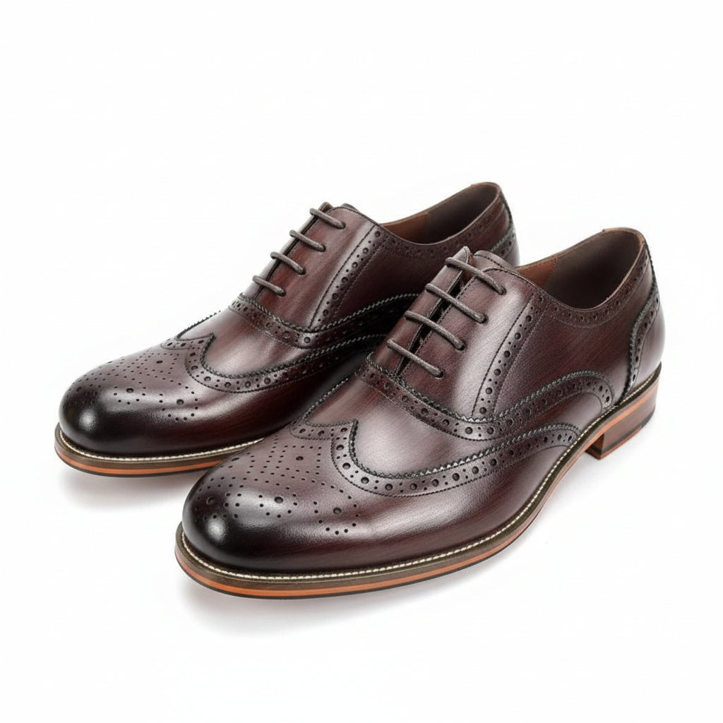 Laceup Oxford Gentle Shoes - Coffee Brown