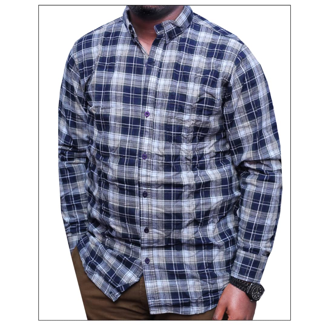 Long-sleeved Checked Shirt