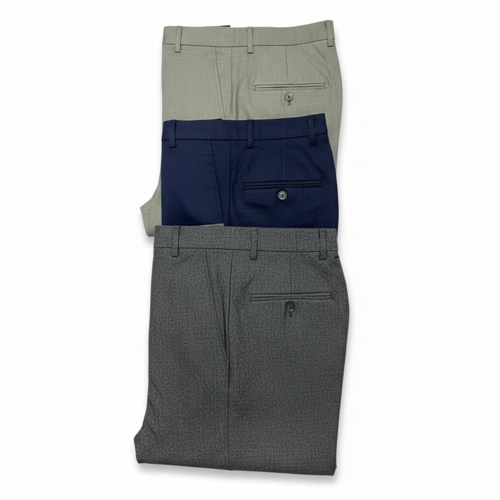 3 Pieces of Quality Gentle Trouser - Olivegreen, Navyblue & Grey