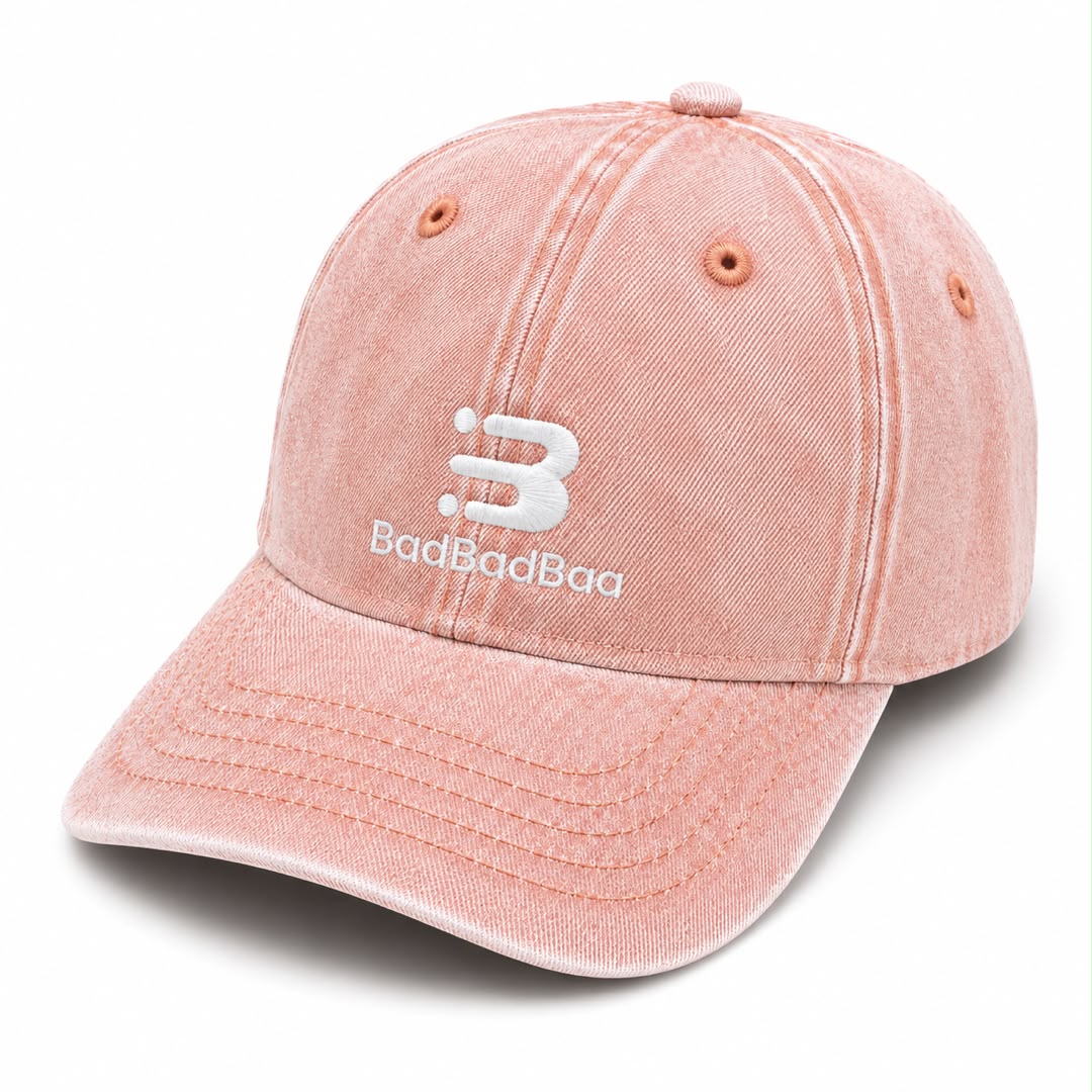 Classic Baseball Denim Cap - Pink